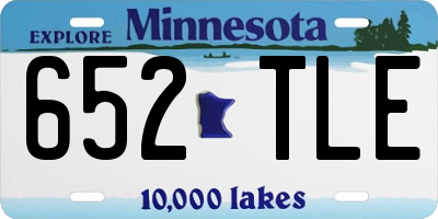 MN license plate 652TLE