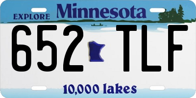 MN license plate 652TLF