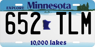 MN license plate 652TLM