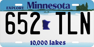 MN license plate 652TLN
