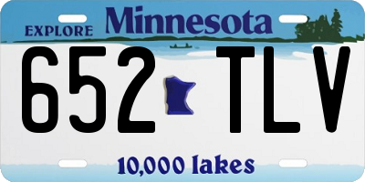 MN license plate 652TLV