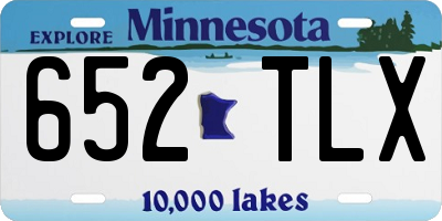 MN license plate 652TLX