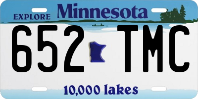 MN license plate 652TMC
