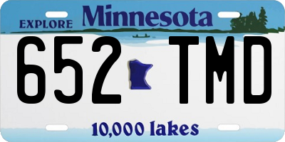 MN license plate 652TMD
