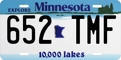 MN license plate 652TMF