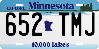 MN license plate 652TMJ