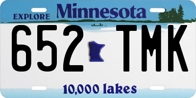 MN license plate 652TMK