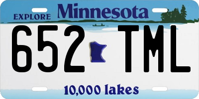 MN license plate 652TML