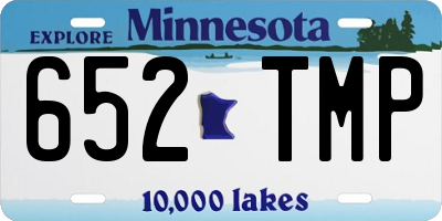 MN license plate 652TMP
