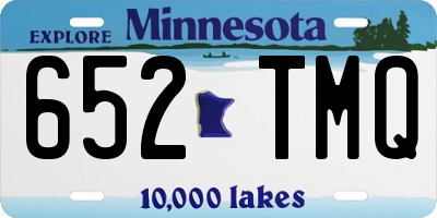 MN license plate 652TMQ