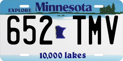MN license plate 652TMV