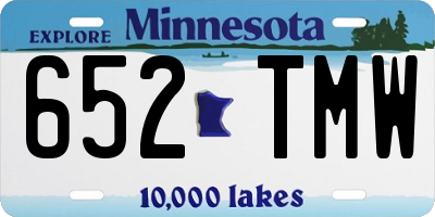 MN license plate 652TMW