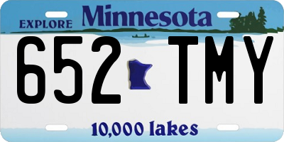 MN license plate 652TMY