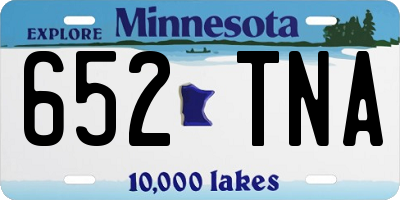 MN license plate 652TNA