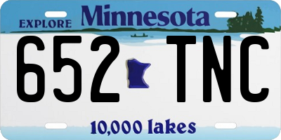 MN license plate 652TNC