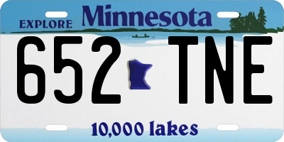 MN license plate 652TNE