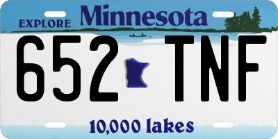 MN license plate 652TNF