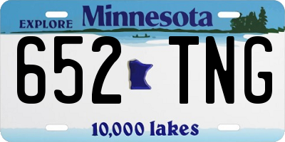 MN license plate 652TNG