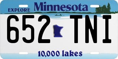 MN license plate 652TNI