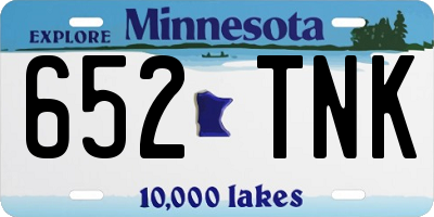 MN license plate 652TNK