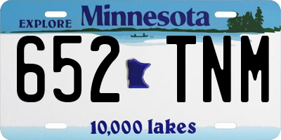 MN license plate 652TNM