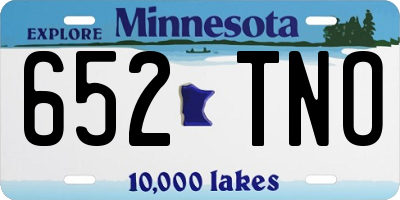 MN license plate 652TNO