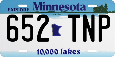 MN license plate 652TNP