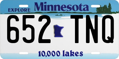 MN license plate 652TNQ