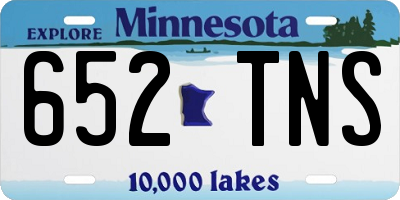 MN license plate 652TNS