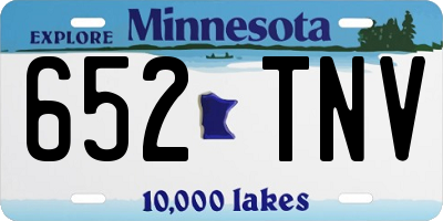 MN license plate 652TNV