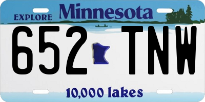 MN license plate 652TNW