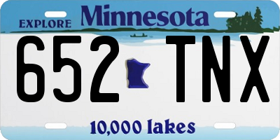 MN license plate 652TNX