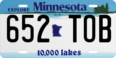 MN license plate 652TOB