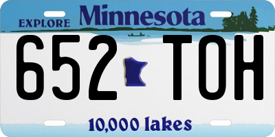 MN license plate 652TOH