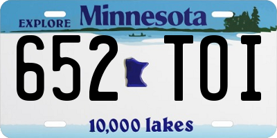 MN license plate 652TOI