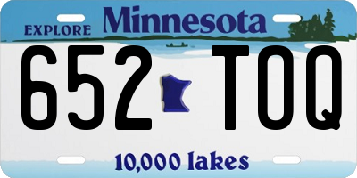 MN license plate 652TOQ