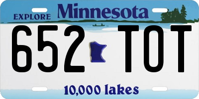 MN license plate 652TOT