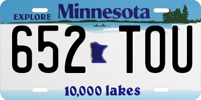 MN license plate 652TOU