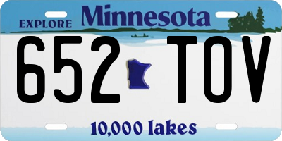 MN license plate 652TOV