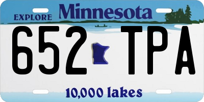 MN license plate 652TPA