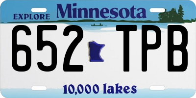 MN license plate 652TPB