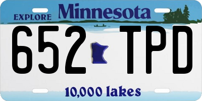MN license plate 652TPD