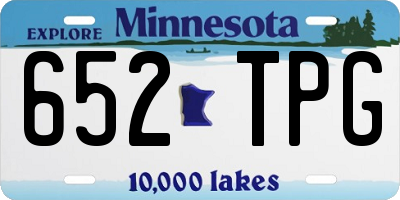 MN license plate 652TPG