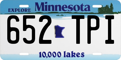 MN license plate 652TPI
