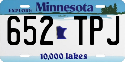 MN license plate 652TPJ