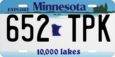 MN license plate 652TPK