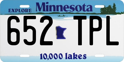 MN license plate 652TPL