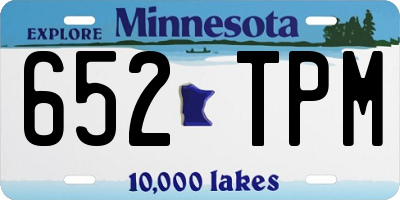 MN license plate 652TPM