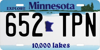 MN license plate 652TPN