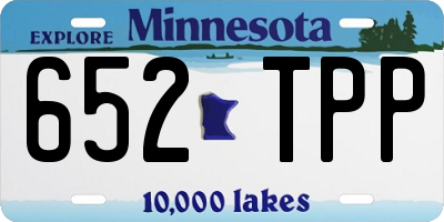 MN license plate 652TPP